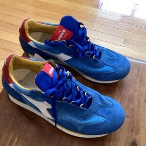 Diadora Blue and Red Sneakers
